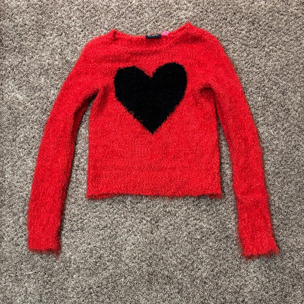 Place Red Sweater with Black Heart